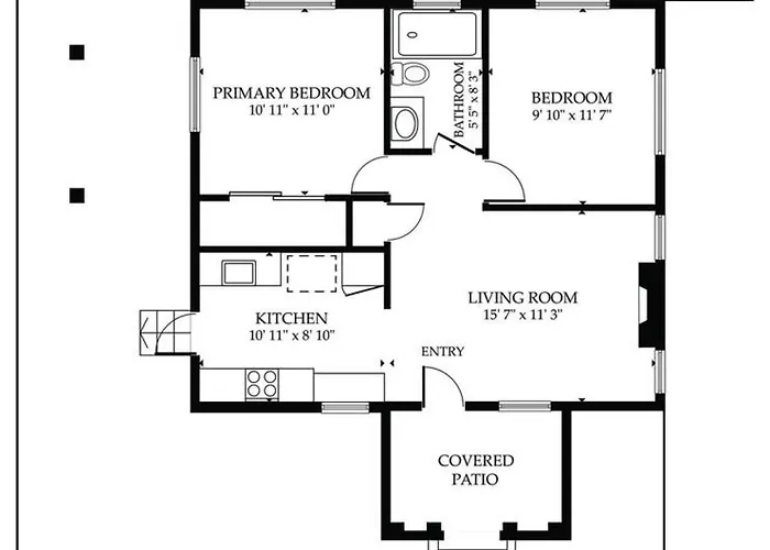 Holiday home Near U Of A, 2 Bedroom 1 Ba, Fenced, Covered Patio *